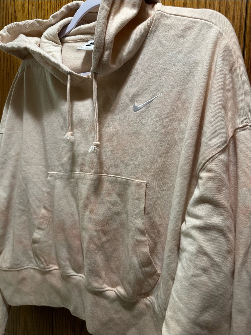 NIKE Orange Beige White Tie-Dye Hoodie